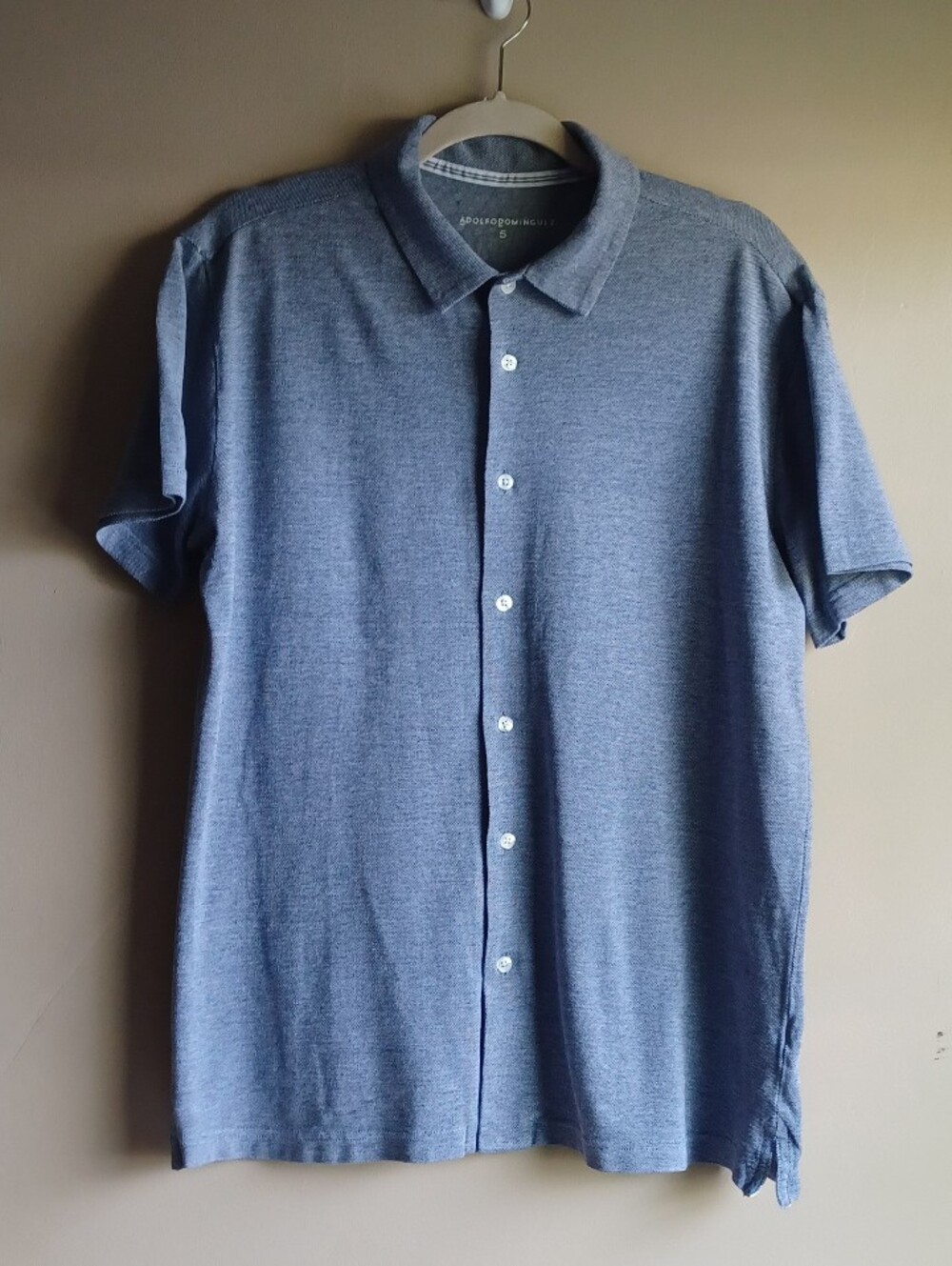 ADOLFO DOMINGUEZ Men's Shirt In Blue Size 5=M US
